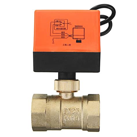 Buy 1 2 3 4 1 1 1 4 Motorized Electric Brass 3 Way Ball Valves