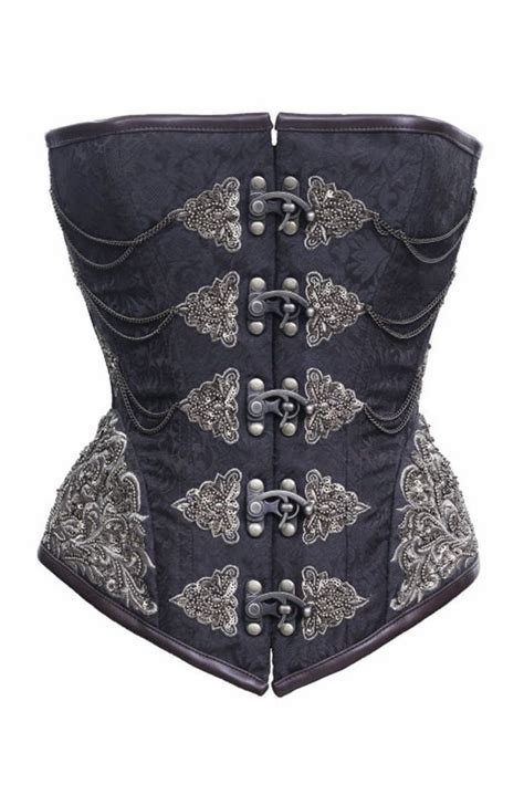 Embroidered Sweetheart Overbust Corset Top Authentic Corsets Steampunk Corset Fashion