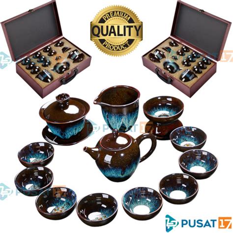 Jual CHINESE TEA POT SET 13PCS C05 8CUP PREMIUM BOX CANGKIR TEKO TEH