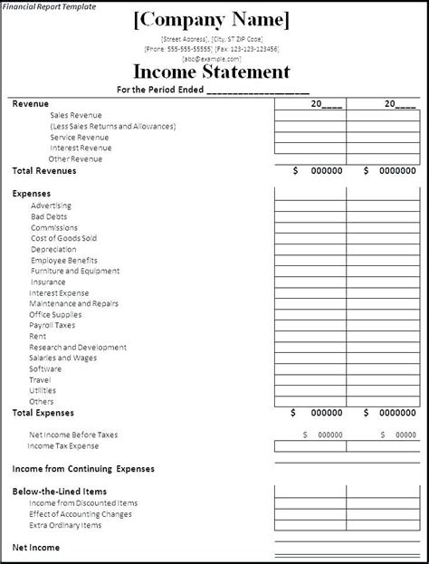 Monthly Financial Report Template (1)