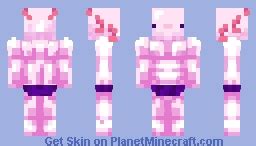 Buff Axolotl Minecraft Skin