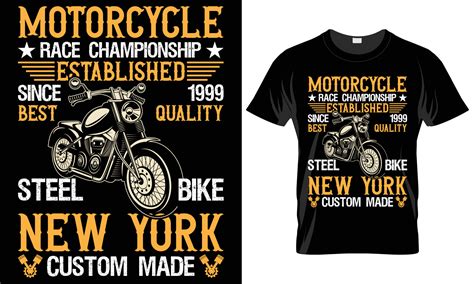 Motorcycle Typography T Shirt Vector Design Motorcycle Race