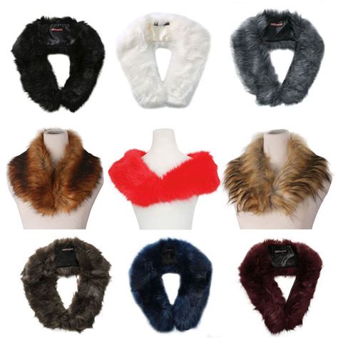 Ladies Women New Fluffy Faux Fur Pashmina Stole Scarf Shawl Collar Warm Winter Ebay With