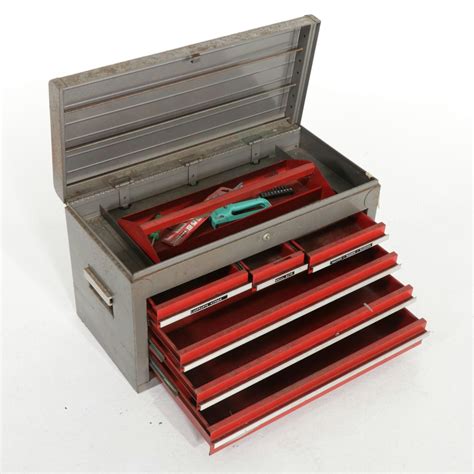 Craftsman Metal Lift-Top Six-Drawer Tool Chest with Caddy | EBTH