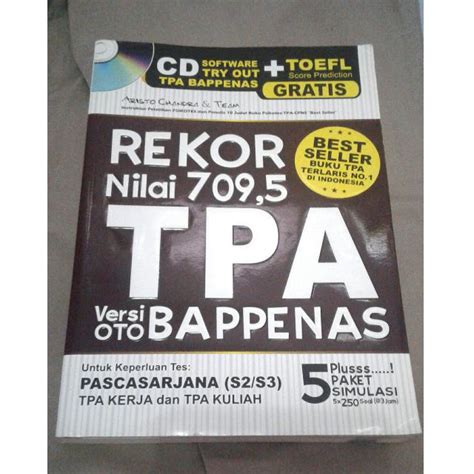 Buku Tes Potensi Akademik Tpa Versi Oto Bappenas Original Buku