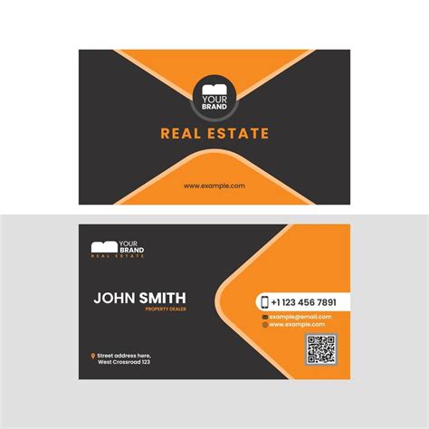 simple visiting card design for business and property 10942299 Vector ...