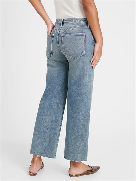 High Rise Wide Leg Cropped Jean Banana Republic