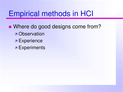 PPT Empirical Methods In Human Computer Interaction PowerPoint