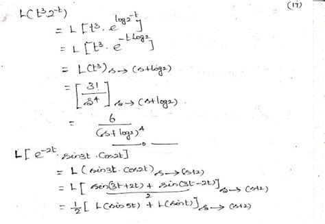 Tpgit Mathematics Laplace Transforms Of Standard Functions S First