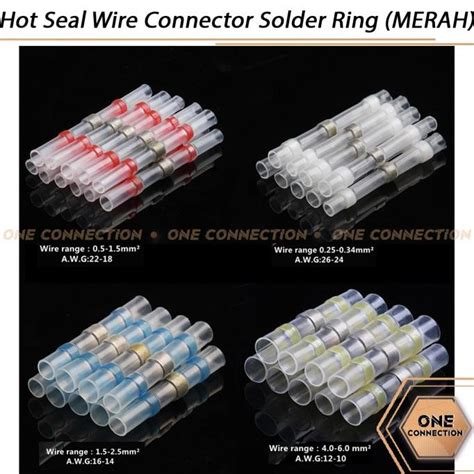 Jual Hot Seal Wire Connector Sambungan Kabel Waterproof Solder Heat Merah Onecon Ayo Beli