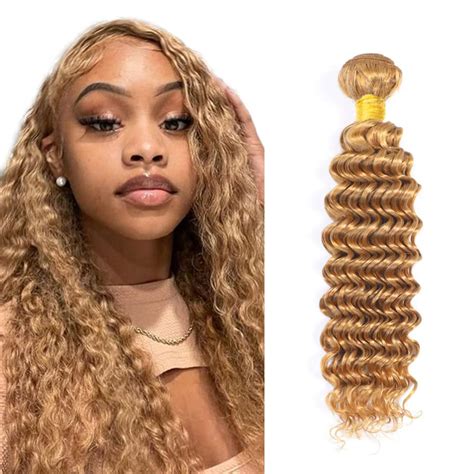Amazon Honey Blonde Bundles Deep Wave Bundles Human Hair Blonde Wet And Wavy Bundles