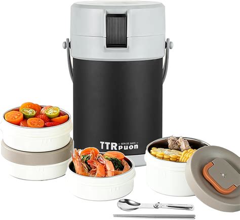 Amazon 67oz Thermos Container For Hot Food Adults Stainless Steel 3 Tier Wide Mouth