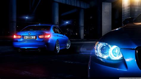 Bmw 335i F30 Car Blue Front Night Hd Wallpaper Wallpapers Gallery