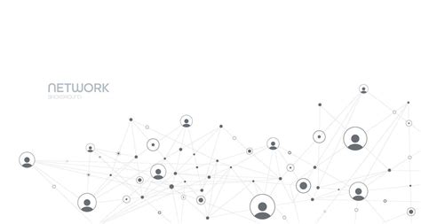 Network Background Connections With Dots And Lines Vector