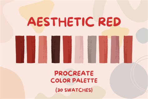 Aesthetic Red Procreate Color Palette Graphic by SimonByArt · Creative ...