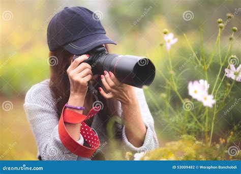 My Wife Is Amateur Photographer Stock Photo Image Of Adult Outdoors