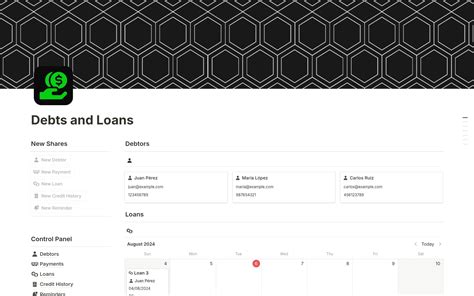 Debts And Loans Template Notion Marketplace