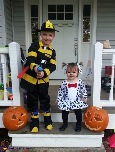 Fireman & his Dalmatian Costume | Unique DIY Costumes