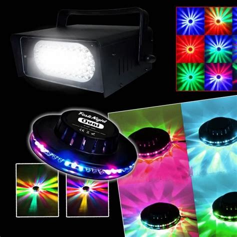 Pack Jeux De Lumi Re Effet Ovni Led Rvb Strobe Leds Clats De