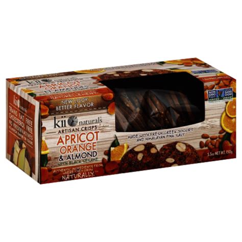 Kii Naturals Artisan Crisps Apricot Orange Almond With Black Sesame