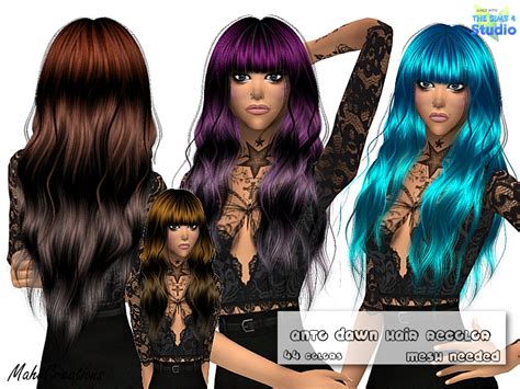 The Sims Resource Anto Dawn Hair Recolor Mesh Needed