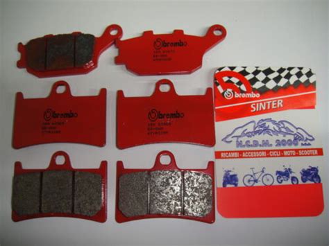 KIT PASTIGLIE FRENO BREMBO ROSSE ANTERIORI POSTERIORI PER YAMAHA YZF