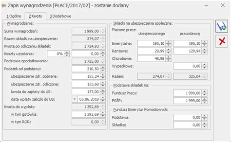 Wyliczenie Wynagrodzenia Baza Wiedzy Programu Comarch Erp Optima