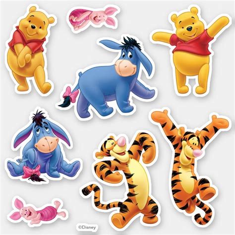 Pooh And Pals Sticker Zazzle Winnie The Pooh Friends Cute Winnie