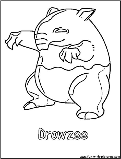 Drowzee Coloring Page Pokemon Coloring Pages Coloring Pages Pokemon