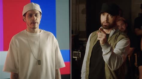 Eminem Shuts Down Pete Davidson's Final SNL Rap Video: Watch