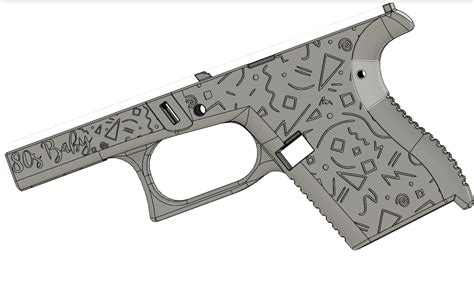 Archivo STL Glock 43 Ss80 80s Baby StippleModelo Para Descargar Y