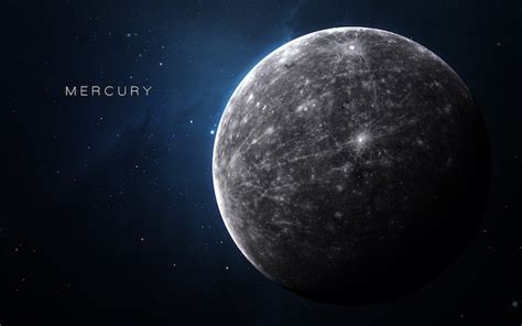 Premium Photo Mercury In The Space 3d Illustration