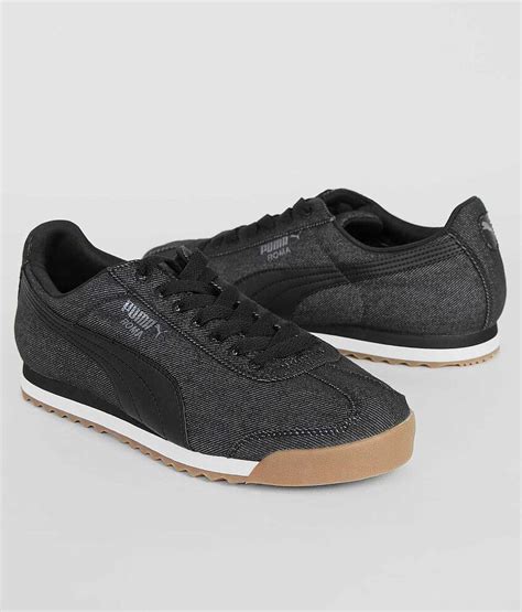 Puma Roma Denim Gum 2 Shoe Mens Shoes In Black Steel Gray Buckle