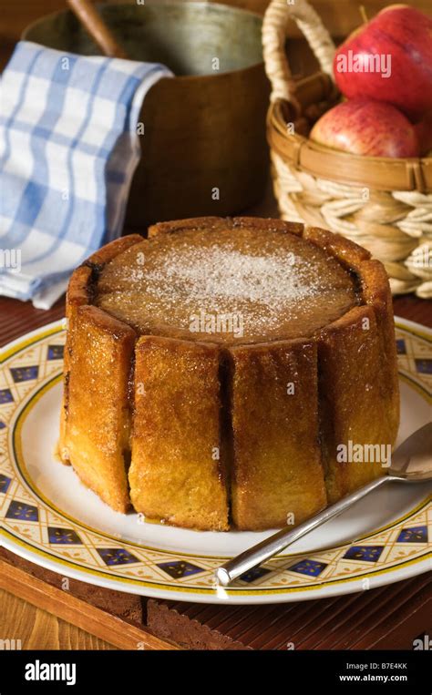 Apple charlotte dessert Stock Photo - Alamy