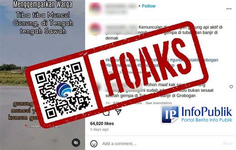 Infopublik Cek Fakta Kemunculan Gunung Api Aktif Setelah Gempa