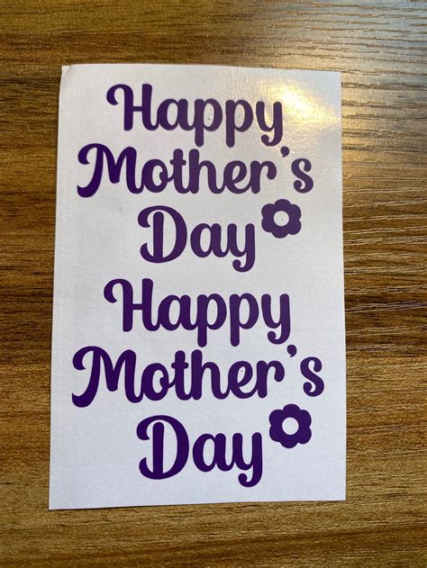 Happy Mothers Day Vinyl Decals Stickers Etsy