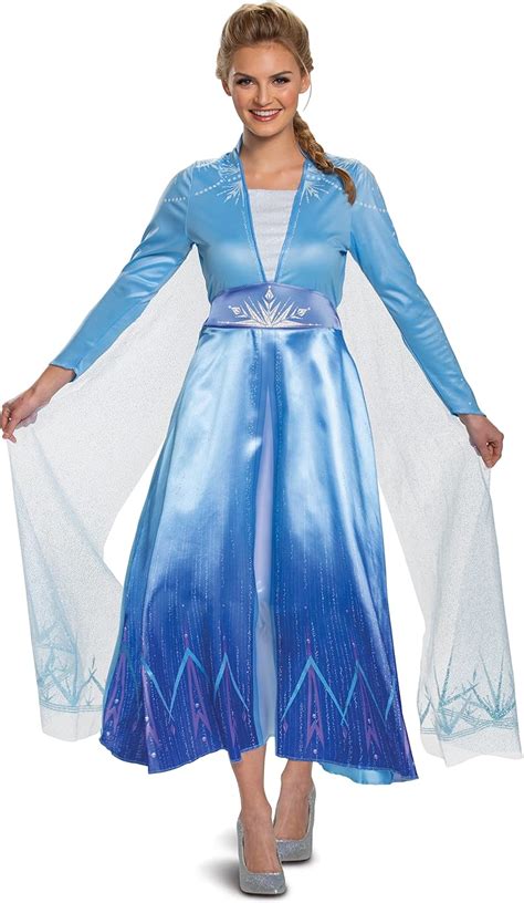 Fantasia Elsa Frozen 2 - Disguise Fantasia adulta feminina Disney Elsa Frozen 2 Deluxe, Azul ...