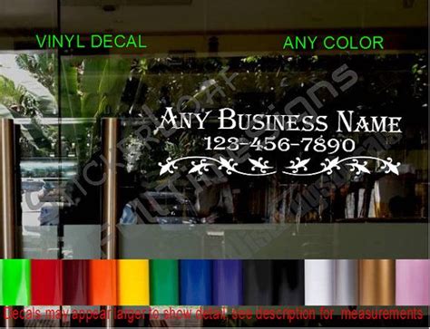 STORE NAME Custom Window Decal Business Shop Storefront Vinyl - Etsy ...