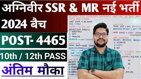 Agniveer Navy SSR Mr New Vacancy 01 2024 Batch Navy SSR Mr Seat