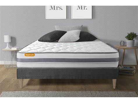 Matelas Sommier Kit Gris X Memo Spring Ressorts Ensach S Maxi