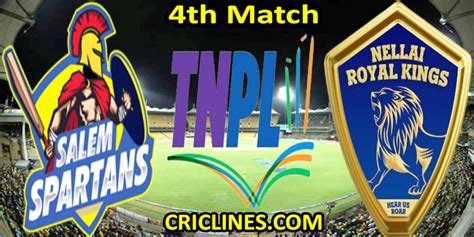 Today Match Prediction Salem Spartans Vs Nellai Royal Kings TNPL T20