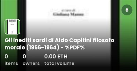 Gli Inediti Sardi Di Aldo Capitini Filosofo Morale Pdf