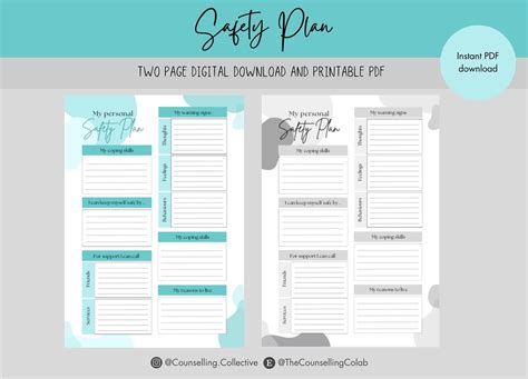 Safety Plan Template - Etsy