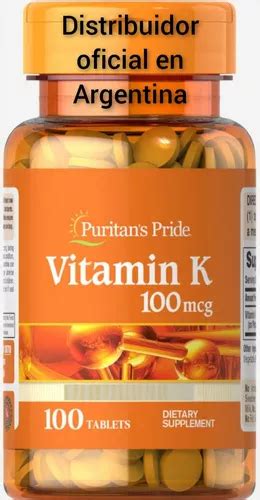 Vitamina K 100 Mcg X 100 Tabletas Aprobado X Anmatinal En Venta En