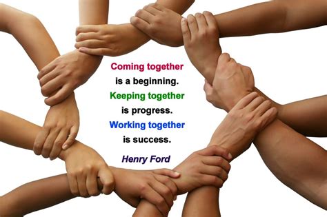 Coming Together Is A Beginning Keeping Together Is Progress Working