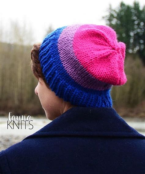 Pride Hat Knit Hat Pride Flag Hat Slouchy Beanie Bisexual Gay Pansexual Asexual