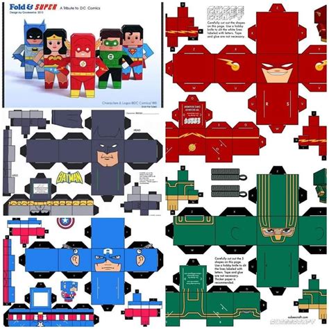 Marvel Super Heroes Papercraft Hobbies Toys Books Magazines