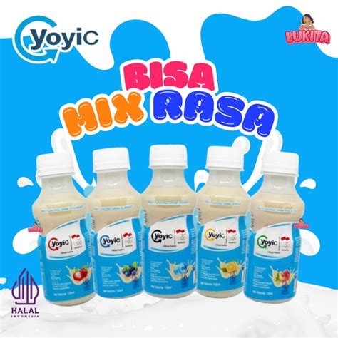 jual yoyic yogurt ml  lusin  botol bisa mix rasa original jeruk