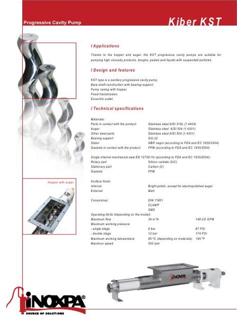 Inoxpa Mono Pump With Hopper 2KST 30