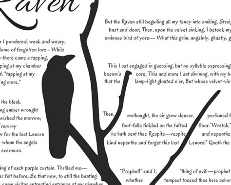 Nevermore Art. Poe Poem. Raven Poster. Raven Quote. Ravens - Etsy